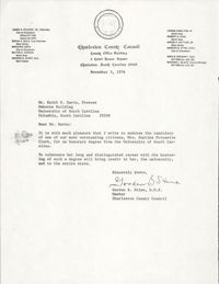 Letter from Gordon B. Stine to Keith E. Davis, November 3, 1976