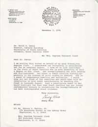 Letter from Dewey Wise to Keith E. Davis, November 3, 1976