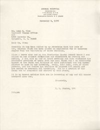 Letter from T. M. Rhodes to Leon M. Elam, November 3, 1976