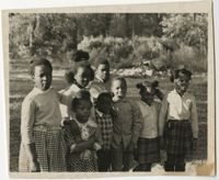 Group of Children Standing Outside, 1956