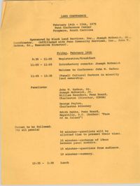 Land Conference, February 14th and 15th, 1975