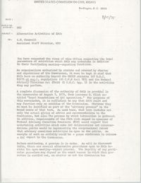 Memorandum from Lawrence B. Glick to I. T. Creswell, August, 15, 1975