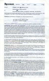 Contract for the Publication of 