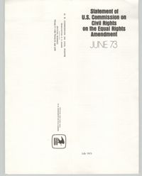 Statement on U.S. Commission on Civil Rights on the Equal Rights Amendment, June 1973