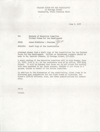 Memorandum from James Middleton to Members of Executive Committee; Trident Forum for the Handicapped Constitution, June 5, 1978
