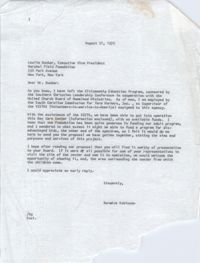 Letter from Bernice Robinson to Leslie Dunbar, August 31, 1970