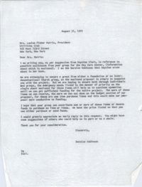 Letter from Bernice Robinson to Louise Fisher Morris, August 31, 1970