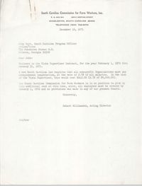 Letter from Robert Williamson to John Hurt, December 16, 1971