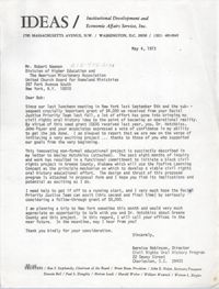 Letter from Bernice Robinson to Robert Newman, May 4, 1973