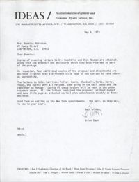 Letter from Brian Beun to Bernice Robinson, May 4, 1973