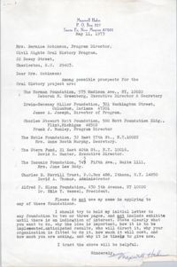 Letter from Maxwell Hahn to Bernice Robinson, May 11, 1973