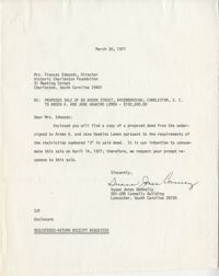 Letter from Susan Jones Connelly to Mrs. Frances Edmunds