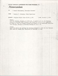 Memorandum from Bernice V. Robinson to Robert Williamson, October 5, 1970