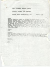 Memorandum from Bernice V. Robinson to Robert Williamson, January 4, 1971