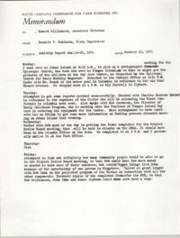 Memorandum from Bernice V. Robinson to Robert Williamson, January 25, 1971