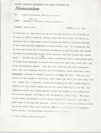 Memorandum from Bernice Robinson to Robert Williamson, June 16, 1971