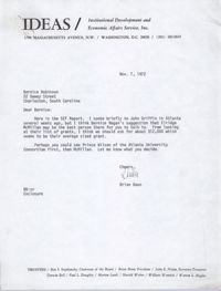 Letter from Brian Beun to Bernice Robinson, November 7, 1972