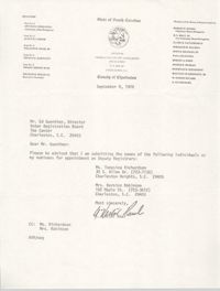 Letter from A. Victor Rawl to Ed Guenther and Bernice Robinson, September 8, 1978