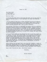 Letter from Karney Platt to Stephen Mackey, August 31, 1970