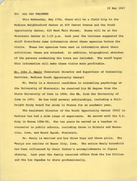 Memorandum from CAP Staff to All CAP Trainees, May 15, 1967