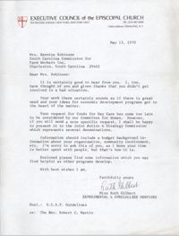 Letter from Ruth Gilbert to Bernice Robinson, May 13, 1970