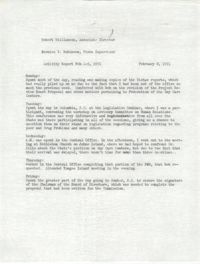 Memorandum from Bernice V. Robinson to Robert Williamson, February 8, 1971