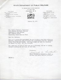 Letter from Deborah M. Southerlin to Bernice Robinson, January 25, 1971