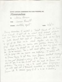 Memorandum from Lawrence Barnett to Bernice Robinson, December 6, 1971