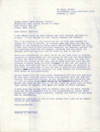 Letter from Bernice Robinson to Peter Mark Kariuki Wachira, January 2, 1973