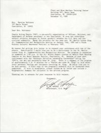 Letter from R. A. Harper to Bernice Robinson, December 12, 1986