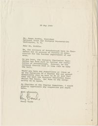 Letter from Perry Woods to James Biddle