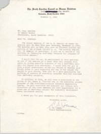 Letter from L. S. James to Esau Jenkins, October 3, 1968
