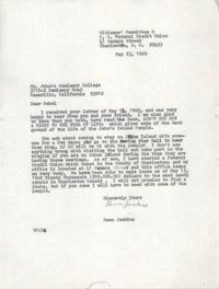 Letter from Esau Jenkins to St. John's Seminary College, May 23, 1969