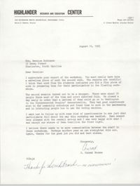 Letter from C. Conrad Browne to Bernice Robinson, August 16, 1965