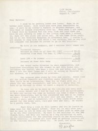 Letter from Margery Ames to Bernice Robinson, August 6, 1967