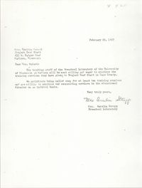 Letter from Aurelia Strupp to Cynthia Maisel, February 28, 1967