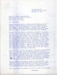 Letter from Bernice Robinson to Leslie Dunbar, October 11, 1972