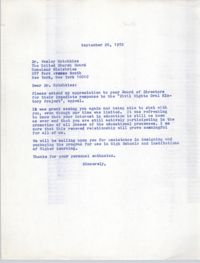 Letter from Bernice Robinson to Wesley Hotchkiss, September 26, 1972