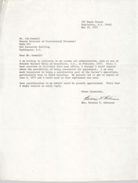 Letter from Bernice V. Robinson to Jim Gammill, May 19, 1977