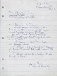 Letter from Bernice Robinson to Charles D. Ravenel, November 21, 1978