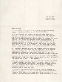 Letter from Ellene Jurgens to Bernice Robinson, July 17, 1967