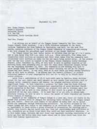 Letter from Karney Platt to Susan Prazah, September 10, 1970