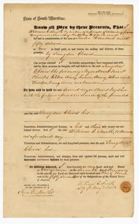Bill of Sale for Seven Enslaved Persons from William Smith to Langdon Cheves Sr., 1833