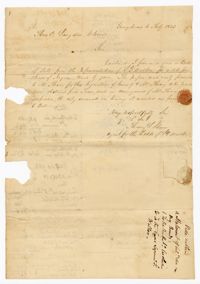 Letter to Langdon Cheves Sr. for the Purchase of Enslaved Persons, 1833