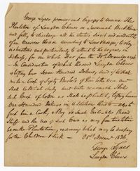 Agreement Between Langdon Cheves Sr. and his Overseer George Lynes, 1836