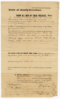 Bill of Sale for Eleven Enslaved Persons Purchased from the Estate of Samuel Venning to Langdon Cheves, Sr., 1844