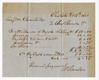 Receipt from Langdon Cheves Jr. to Samuel Samson, 1853