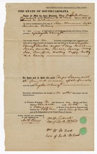 Bill of Sale for Twelve Enslaved Persons from William B. Seabrook and William McLeod to Langdon Cheves Jr., 1853