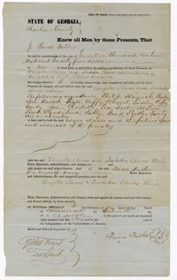 Bill of Sale for Twenty-One Enslaved Persons Purchased by Langdon Cheves Jr. from J. Pierce Butler, 1858