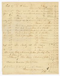 Medica Account for Southfield Plantation from Dr. R. Johnson, 1860